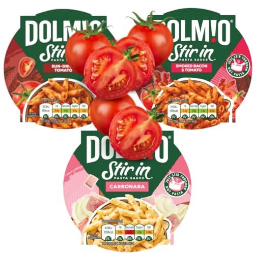 Stir In Pasta Sauce Variety Pack, Sun-dried Tomato, Carbonara, Smoked Bacon & Tomato from Dolmio 150g, Pack of 3