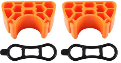 Nicear Supporto per montaggio manubrio per manutenzione bicicletta e protezione per guida all'aperto per leve freno e cambio quando la bici è capovolta colore arancione