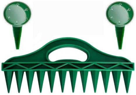 Spandisemi,3 pezzi Semina Portatile,12 Fori Distributore di Semidistanziatore Dispensatore Sementi,Seminatore Manuale con Spargitore per la Semina in Giardino
