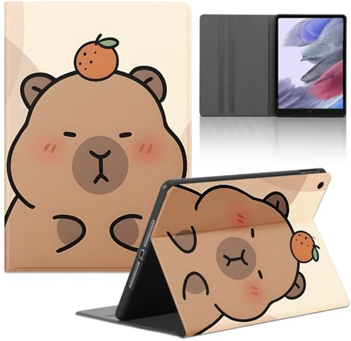Funda Tablet para iPad Air 2 9,7 2014 A1566/A1567, Carcasa Lindo Anime Capybara Motifs Diseño de Cubierta Protectora Plegable Cuero de PU con Función de Soporte Protectora Tablet Case