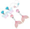 ifundom 3Paare Ohrclips für Niedliche Ohranhänger ohne Ohrlöcher Leichtes Design Violette Schmetterlinge und Fischschwanz