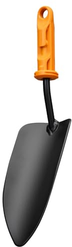 Fiskars OneClick Paletta da Giardino, Accessorio per Piantare e Trapiantare | Cambio Semplice con un Clic, Testa Robusta in Acciaio al Boro, Nero/Arancione, 1080693