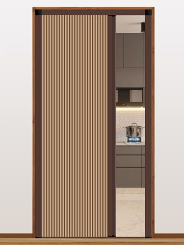 Puerta plegable Concertina con panel no tejido, sistema deslizante interno personalizable para armarios y armarios