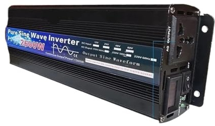 Inverter Onduleur Sinusoïdal Pur 12 V/24 V 220 V 1000 W 2000 W 2600 W Transformateur De Tension Convertisseur DC 12 V vers AC 220 V Affichage LED Convertisseur Tension(24V,220V 50Hz Uni,1000W)