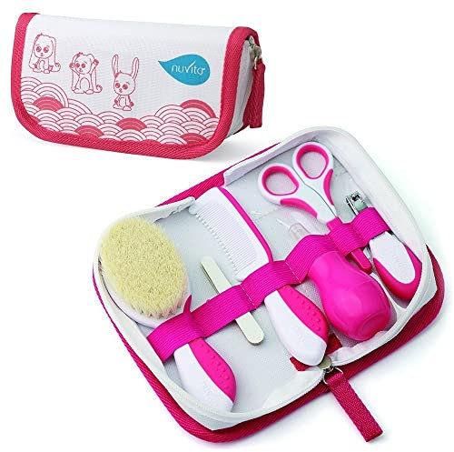 Nuvita Pflege-Set für Neugeborene Girl & CHICCO Baby´s Smell Duftwasser 100 ml ohne Alkohol 100ml ab 0 Monate//Bürste Echter Wolle inkl. Tasche