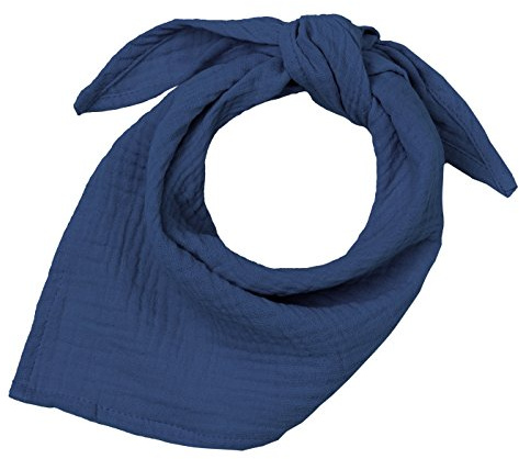 Blausberg Baby - Sciarpa triangolare in mussola baby sciarpa bavaglino neonato foulard al nodo (Blu) - materiali certificati OEKO-TEX® Standard 100 - fatti ad Amburgo
