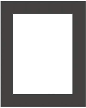 DEHA Design Passepartout Karton 50x70 cm für Bilder im Format 40x60 cm, Schwarz