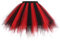 Timormode Tutu 50er Tüllrock Reifrock Kurz Tanzkleid Unterrock Blase Rockabilly Petticoat Ballett Schwarz Rot XL