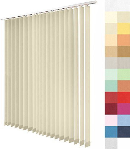 Sun World Lamellenvorhang nach Maß, Vertikal Lamellen Jalousien auf Maß vertikal Lamellen Maßanfertigung Vertikaljalousie Schiebevorhang ohne Deckenschiene (Beige, Höhe: 230cm x Breite: 200cm)