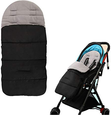 Fußsack Kinderwagen Baby Winterfußsack Winddicht Plüschfutter Babydecke Wasserdicht Wintersack Warmschutz Schneeschutz Winter Babyfußsack mit Reißverschluss Kuschelsack für Sportwagen Buggy