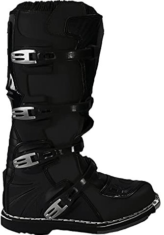 Stivali per moto da cross enduro fuoristrada quad (47 EU, Nero)
