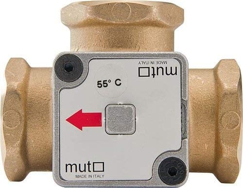 Thermisches Ladeventil TM 3000 DN20-32 Zoll für Einsatz Festbrennstoffkessel Heizung Pufferspeicher Grad 45°, Größe 3/4 Zoll