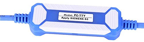 S5 Cable de Programación de PLC para S5, Cable de Programación de 7 Pines PC-TTY Azul con Carcasa de PVC Aislada Respetuosa con el Medio Ambiente y Enchufe Chapado en Oro