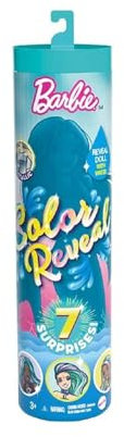 Barbie GTP43 - Color Reveal Puppe mit Enthüllungseffekt mit 1 Überraschungspuppe und 7 weiteren Überraschungen, Spielzeug ab 3 Jahren