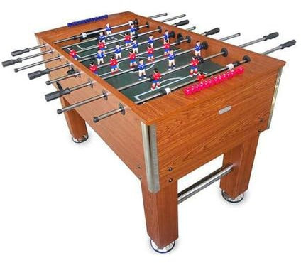 DEVESSPORT Futbolín Salón Semi Profesional Marrón | para Adultos con Jugadores de Piernas Separadas | Futbolín Elegante para Disfrutar con Toda La Familia