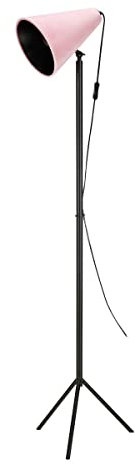 Markslöjd CILLA Floor Lamp by Pink Velvet Shade and Black Metal