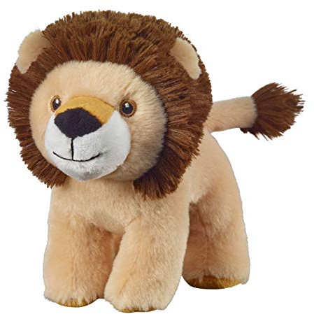 Bauer Spielwaren I Like My Planet - Löwe: Kuscheltier aus softem Plüsch, hergestellt aus recycelten PET-Flaschen, 100 % recycelt, stehend, 15 cm, beige (12911)