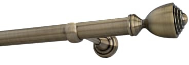 Sento 25mm Gardinenstange Vorhangstange 1-läufig Wandmontage Messing Antik 160 cm Avanti