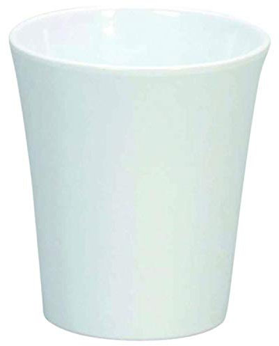 Annastore Orchideen Übertopf Ella aus Keramik Ø 13 cm - H 15,5 cm Blumenübertopf Orchideentopf Keramiktöpfe Farbe Weiß/Brillant - konisch