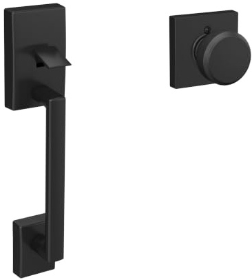 SCHLAGE FE285 CEN 622 BWE COL 16-080 10-027 134 Front Entry Handleset Interior, Collins Trim, Matte Black