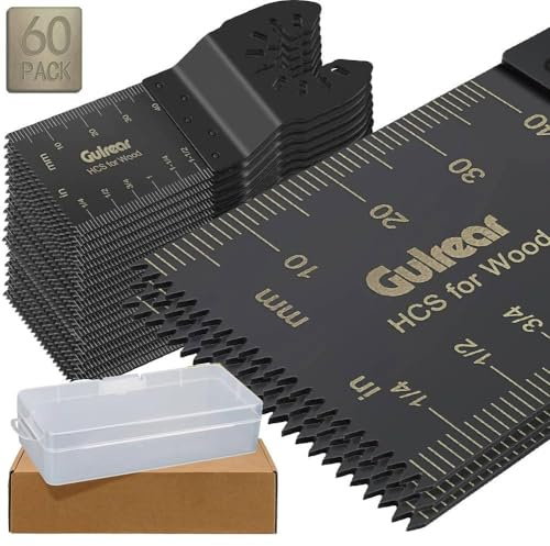 Lot de 60 lames de scie oscillantes universelles pour outils multifonctions Dewalt Fein et ainsi de suite. Outil idéal pour les travailleurs du bois, les amateurs de bricolage et les travaux de détail