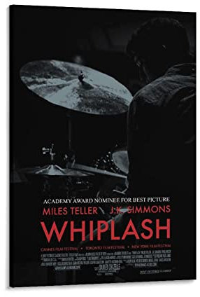 Whiplash Filmposter, Kunst-Poster, dekoratives Gemälde, Leinwand, Wandkunst, Wohnzimmer, Schlafzimmer, Gemälde, 60 x 90 cm