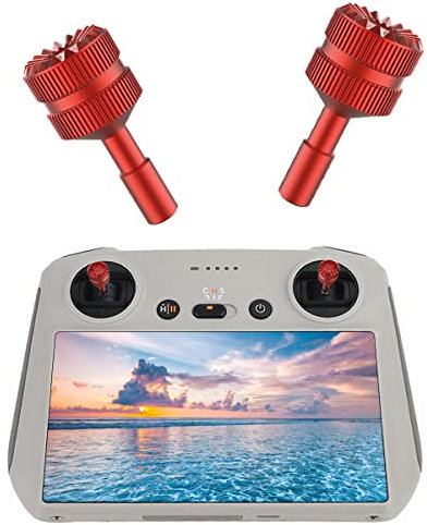 EatPitaya Controller Stick for DJI Mini 3 Pro,Metal Aluminium Joystick Thumb Replacement Rocker Ergonomic Design for DJI Mini 3 Pro RC Drone Controlle Accessories (Red)