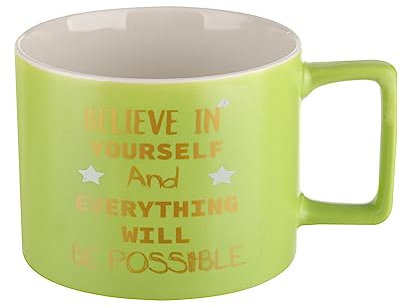 KASANOVA Tazza Jumbo 450 ml Scritta Verde Verde Tavola,tè e caffè