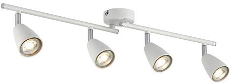 IMPTS LED Deckenstrahler Weiß, Deckenleuchte 4 Flammig Schwenkbar, Modern Spotleuchte inkl. GU10 LED Lampen 3W Deckenlampe für Wohnzimmer Schlafzimmer Küchen (230V, 250LM)