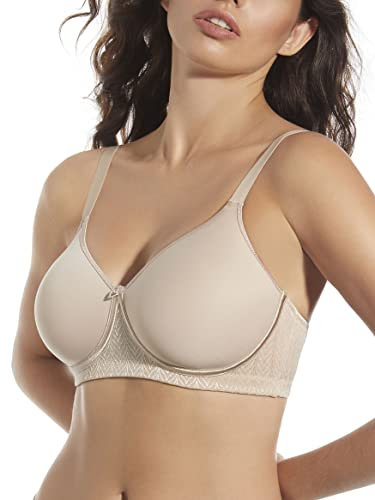 Selene, Reggiseno Donna in Tessuto Spacer Traspirante, Senza Ferretto, con Coppe Imbottite, Collezione Manuela, Colore Terra, Taglia 4C