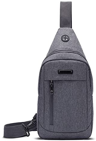 TAN.TOMI Brusttasche Herren Klein, Sling Bag mit Kopfhörerloch, Schultertasche für Touring, Shopping und Wandern