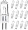 LedWekei G5.3 Halogen Bulbs,220v 100w Bulb 2 Pin Clear Capsule Lamp Bulb，Dimmable 2700K Warm White Light Bulbs (12 Pack)