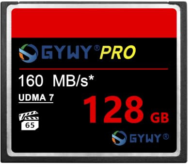 GYWY CF128GB CompactFlash Memory Card UDMA Speed Up to 160MB/s Camera Card