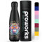Proworks Trinkflasche aus Edelstahl | 24 Stunden kalt und 12 Stunden heiß – Vakuum-Wasserflasche – Isolierflasche für Sport, Laufen, Radfahren, Yoga und Camping – 500ml – Farbspritzer – Schimpanse