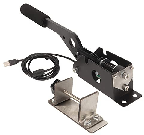 Jectse 64-Bit-USB-Handbremse, PC-Rennspiel-Handbremse mit Klemme, 130 Cm USB-Kabel, PC-Handbrems-Hallsensor für Simulierte Sim-Rennspiele, für G27 G29 G920 T500 T300