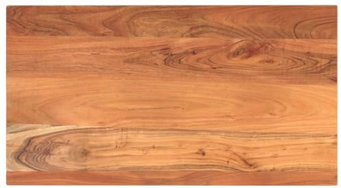 vidaXL Tischplatte, Holzplatte Rechteckig, Massivholzplatte für Bartisch Beistelltisch Esstisch, Ersatztischplatte, 110x60x2,5cm Akazienholz