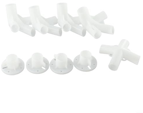 9 Stück Pavillon-Verbindungsstück Ersatzteile für 3 x 3 m Pavillon-Zelt, Pavillon-Zeltfüße, Eck-Mittelverbinder, 25/19 mm