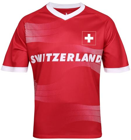 Antonio Schweiz Herren Trikot Gr. S rot