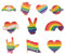 BQLYblink 10 Stück Regenbogen Pins Anstecke Set lgbtq pride accessoires Brosche Pride Abzeichen Regenbogen Gay Pride Pins Kit für Pullover Schals Bandanas Rucksack Dekoration