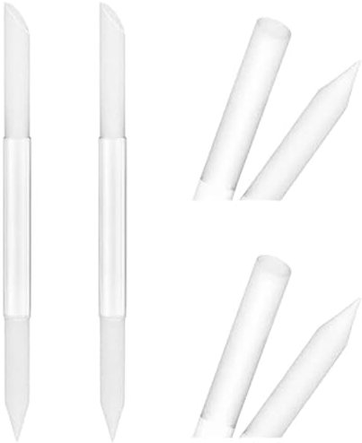SULIUDAJI 2 limas de uñas redondas de cristal, quitacutículas, herramienta para remover cutículas de doble cara, recortador de cutículas profesional, palo de manicura