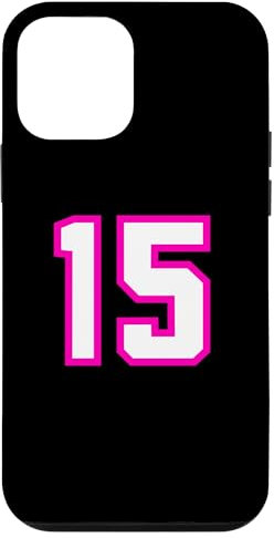 Custodia per iPhone 12 mini Numero n. 15 Numero rosa sportivo