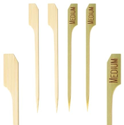 VEPATIM 1500 Einweg Steak Marker MEDIUM aus Bambus 9cm
