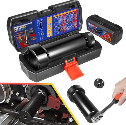 6,4 cm (2 1/4 Zoll) Hauptwelle Riemenscheibenschlüssel Werkzeugsatz mit Aufbewahrungsbox, passend für Harley Davidson Twin Cam, Dyna, Electra Glide, Heritage Softail (ab 2006), Hauptwelle Ritzel