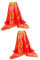OATIPHO 2 Stk Braut Pfau Hijab Schleier rote Paillette Gefälligkeiten für Hochzeitsfeiern Hochzeit für die Braut Braut- Party wedlock wedding diehochzei goldhochzeit Roter Kopfschmuck Garn