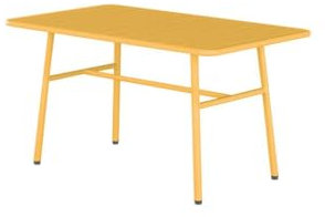 Vente-unique-Gartentisch - Metall - Senfgelb - MIRMANDE von MYLIA