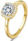 Milacolato Verlobungsring Damen Silber 925 Rings Ringe Promise Engagement Eternity Verstellbar Rund Quadratisch Mit Stein Fingerring für Damen 10G