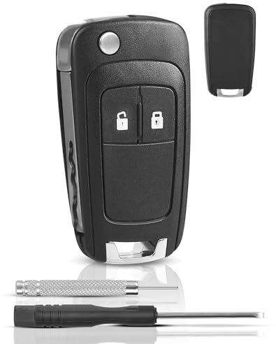 1 Stück Auto Schlüsselgehäuse für Opel Vauxhall Insignia Astra Meriva Zafira Corsa Mokka Karl Cascada Adam Meriva - 2-Tasten Ersatz Autoschlüssel Funkschlüssel Gehäuse Klappschlüssel Ersatzschlüssel
