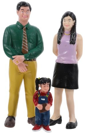jojofuny Puppenhaus Puppen Set Familie Menschen Figuren Papa Mama Mädchen Miniatur Für Jungen Und Mädchen Spielset