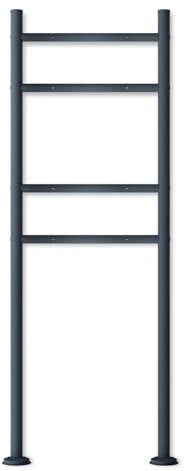 Metzler® Briefkastenständer für 2 Briefkästen mit vertikaler Ausrichtung und sicherem Standfuß anthrazit pulverbeschichtet wetterfest rostfrei freistehend für Außenbereich Erpo