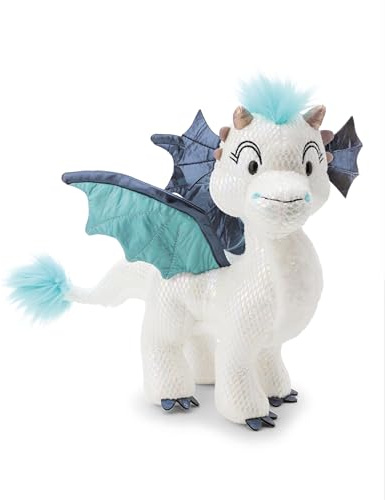 NICI Kuscheltier Drache Zafura 35cm - weiß - Softer Plüsch mit Glitzer-Effekt, Weiches Stofftier zum Kuscheln & Spielen für Kinder & Erwachsene - 62425